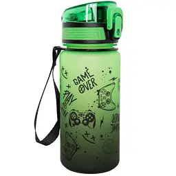 Пляшка для води СoolPack Brisk Game Over 400 мл зелена (Z17969) - мініатюра 1