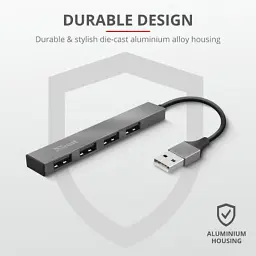 Концентратор Trust Halyx Aluminium 4-Port Mini USB Hub (23786_TRUST) - мініатюра 8