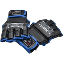 Рукавиці для MMA PowerPlay 3058 Black/Blue - M - мініатюра 3