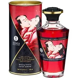 Розігрівальна олія Shunga Aphrodisiac Warming Oil - Blazing Cherry (100 мл)