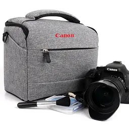 Сумка для фотоапарата Canon EOS протиударний чохол Кенон Сірий (IBF062SB) - мініатюра 2