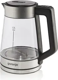 Gorenje Електрочайник 1.7 л, 2,200 Вт, скло, нерж - мініатюра 2