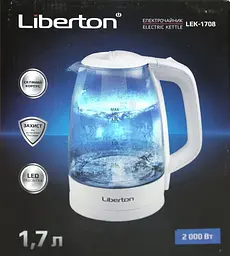 Електрочайник Liberton LEK-1708 White - мініатюра 3