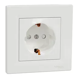 Розетка Schneider Electric ASFORA зі штор. біла (EPH2900221) - мініатюра 2