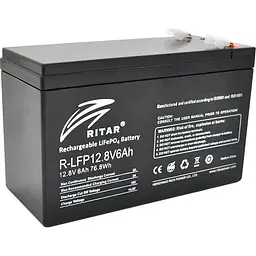 Акумуляторна батарея для ДБЖ Ritar LiFePO4 12.8 V / 6 А*ч (R-LFP 12.8V 6Ah)