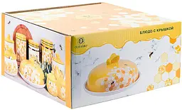 Блюдо керамічне "Sweet Honey" для млинців з кришкою Bona Ø23 см kuh0007947 - мініатюра 2
