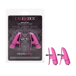 Затискачі на соски з вібрацією California Exotic Novelties, рожеві, 7 см - мініатюра 2