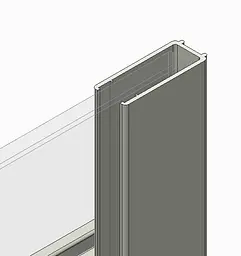 Двері в нішу Koer SR SD01-120x200-TR-01 прозоре скло Easy Clean 8 мм, хром KR5376, універсальні, прозорий, хром - мініатюра 4