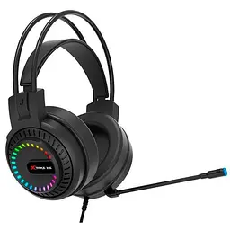 Дротові ігрові навушники Xtrike Me Gaming RGB HP-318, PC, PS4, PS5, USB, 2*3.5mm, 1.8m, black - мініатюра 5