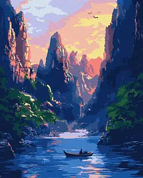 Картина за номерами Пейзаж. Безмежні гори 40x50 см Ідейка KHO 6365
