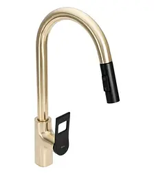 Змішувач для кухні Rea Soul gold/black (REA-B6205) - мініатюра 4