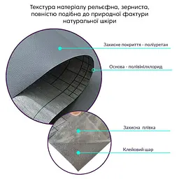 Самоклеюча екошкіра в рулоні Sticker Wall 1.37x1 mx0.5mm DEEP GREY (D) SW-00001154 - мініатюра 3