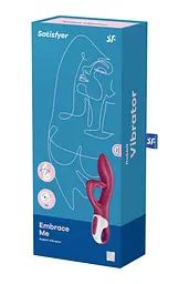Вібратор-кролик із потрійним відростком Satisfyer Embrace me Berry, 2 мотори, діаметр 3,6 см - мініатюра 7