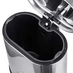 Відро для сміття з плавним закриттям овальне Mixxus Premium Topper-TC0205 SS Color 5л нержавіюча сталь MI7059, Нержавіюча сталь - мініатюра 4