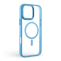 Чехол Apple iPhone 16 Pro Max, Unit MagSafe, голубой, прозрачный, магсейф, противоударный, магнитный, панель-накладка с поддержкой MagSafe, с поддержкой беспроводной зарядки, TPU+PC, защита всего корпуса, ударопрочный, ArmorStandart (ARM78720) - мініатюра 2