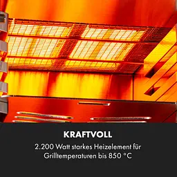Високотемпературний гриль Klarstein Hannibal 2200 Вт (10034803) - мініатюра 9
