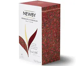 Чай фруктовий Newby Шипшина і гібіскус в пакетиках 25 шт (310160) - мініатюра 2