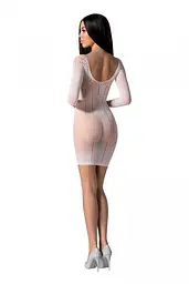Напівпрозора мінісукня Passion BS101 One Size, white, рукава-мітенки - мініатюра 2