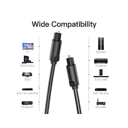 Кабель мультимедійний Optical Toslink 1.5m black Vention (BAEBG) - мініатюра 5