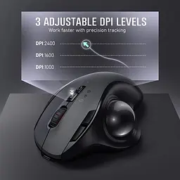 Миша бездротова JOMAA MT50 2,4G Bluetooth Чорний - мініатюра 2