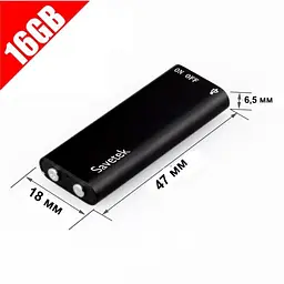 Маленький диктофон із активацією голосом Savetek 300 16 Гб (S30016) - мініатюра 2