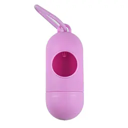 Диспенсер для пакетів Plastic Dog Poop Bag Dispenser рожевий 10 х 4 см