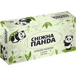 Уцінка. Серветки косметичні Сніжна Панда 150 шт. - мініатюра 3