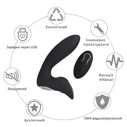 Стимулятор простати I’MCUM Prostate Power з пультом управління Чорний (7970379617687) - мініатюра 6