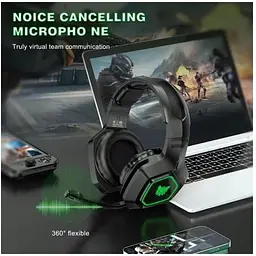 Навушники Onikuma K10 Gaming with LED 2 в 1 комбо 2.4Ghz та 3.5 mm - мініатюра 4