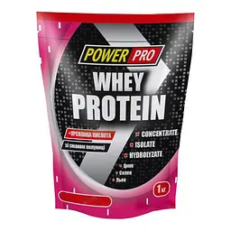 Протеїн Whey Protein, 1 кг Полуниця Power Pro fit0013212