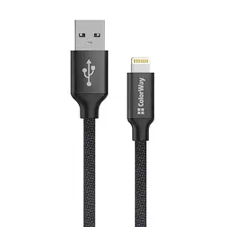 Кабель ColorWay USB - Apple Lightning 2.4А 2м черний (CW-CBUL007-BK)