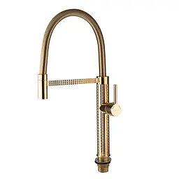 Змішувач для кухні Mixxus Premium Spark 017 Gold MI6972 Золотий - мініатюра 3