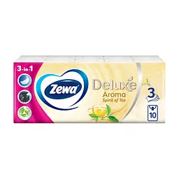Серветки косметичні Zewa Deluxe perfume 3 шари 10 шт х 10 пачок (7322540061475)