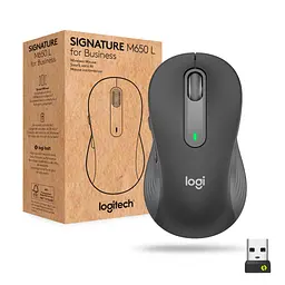 Мишка Logitech Signature M650 L Wireless Mouse for Business Graphite (910-006348) - мініатюра 1