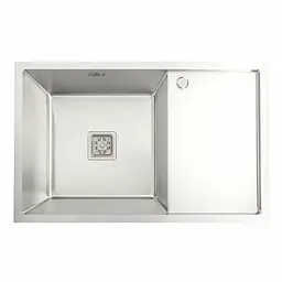 Кухонна мийка Platinum Handmade нержавійка 78x50 L (один отвір, квадратний сифон, 3,0/1,0 мм), Нержавіюча сталь