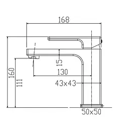 Змішувач для раковини Koer KB-10039-01 (KR5994) - мініатюра 5