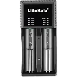 Зарядний пристрій для акумуляторів Liitokala 2 Slots, LED indicator, Li-ion(18650...RCR123...26650), NiMH(AA, AAA, SC, C) (Lii-PL2)
