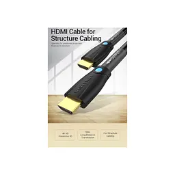 Кабель мультимедійний HDMI M to HDMI M 8.0m V2.0 4K60Hz black Vention (AAMBK) - мініатюра 4