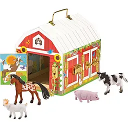 Будиночок-сарай Melissa&Doug із засувками і тваринами (MD2564)