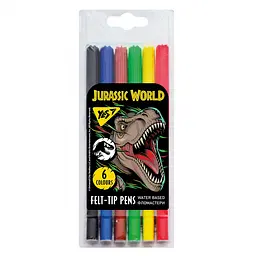 Фломастери Yes Jurassic World 6 кольорів
