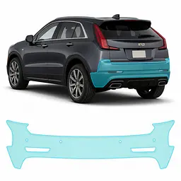Антигравійна захисна бронеплівка за лекалами для Cadillac XT4 I 2019-2023 - задній бампер