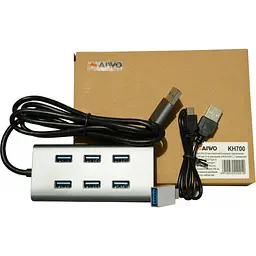 Концентратор Maiwo USB 3.0 Type-A / Type-C to 7х USB3.0 (KH700) - мініатюра 3