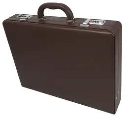 Чоловічий кейс дипломат з еко шкіри Portfolio 44х33х8 см Коричневий