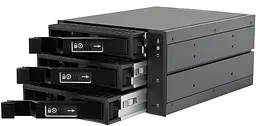 Бекплейн Chieftec CBP-2131SAS 2x5.25" -> 3x3.5" HDDs Hot-Swap Aluminium - мініатюра 2