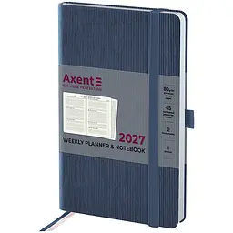 Щотижневик Axent 2027 Partner Lines 125x195 мм блакитний (8515-27-48-A)