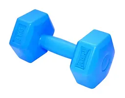Гантель композитна PowerPlay 4124 Hercules 3 кг Синя 1 шт (PP_4124_3kg) - мініатюра 2