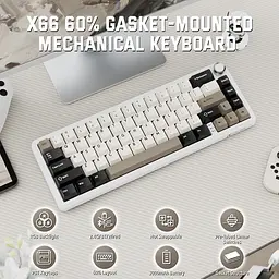 Ігрова механічна клавіатура Attack Shark X66 / 60% / Три режими підключення / Strawberry Switch / Brown - мініатюра 2
