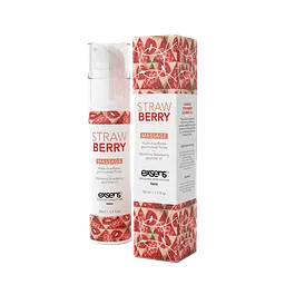 Масажна олія Exsens Strawberry 50 мл розігрівальна, без цукру, без парабенів, їстівна