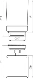 Склянка одинарна Topaz TКВ 9921A-BL чорний - мініатюра 4