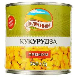 Кукуруза сахарная Щедра Нива консервированная 340 г (919625)